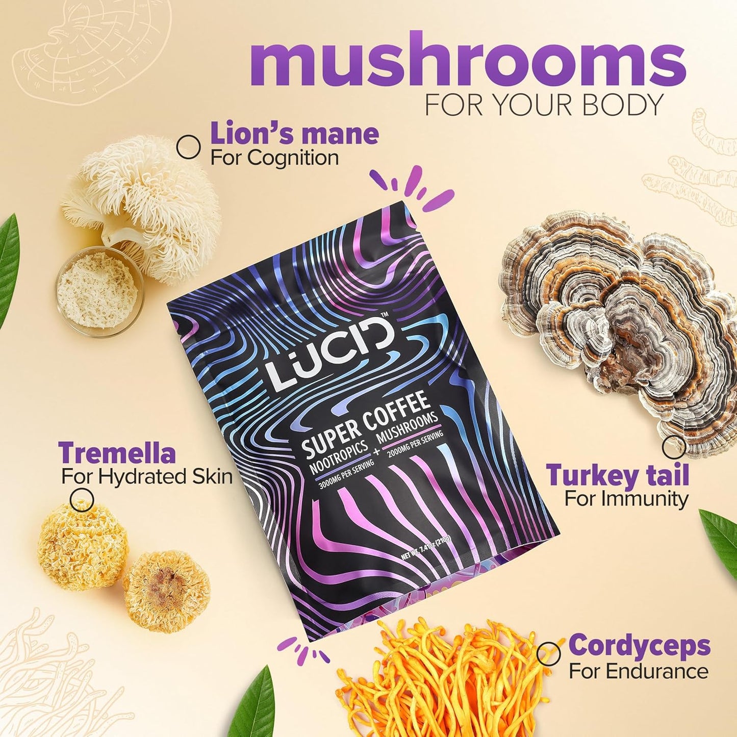 Lucid™ Nootropic+Mushroom Coffee - Lucid™
