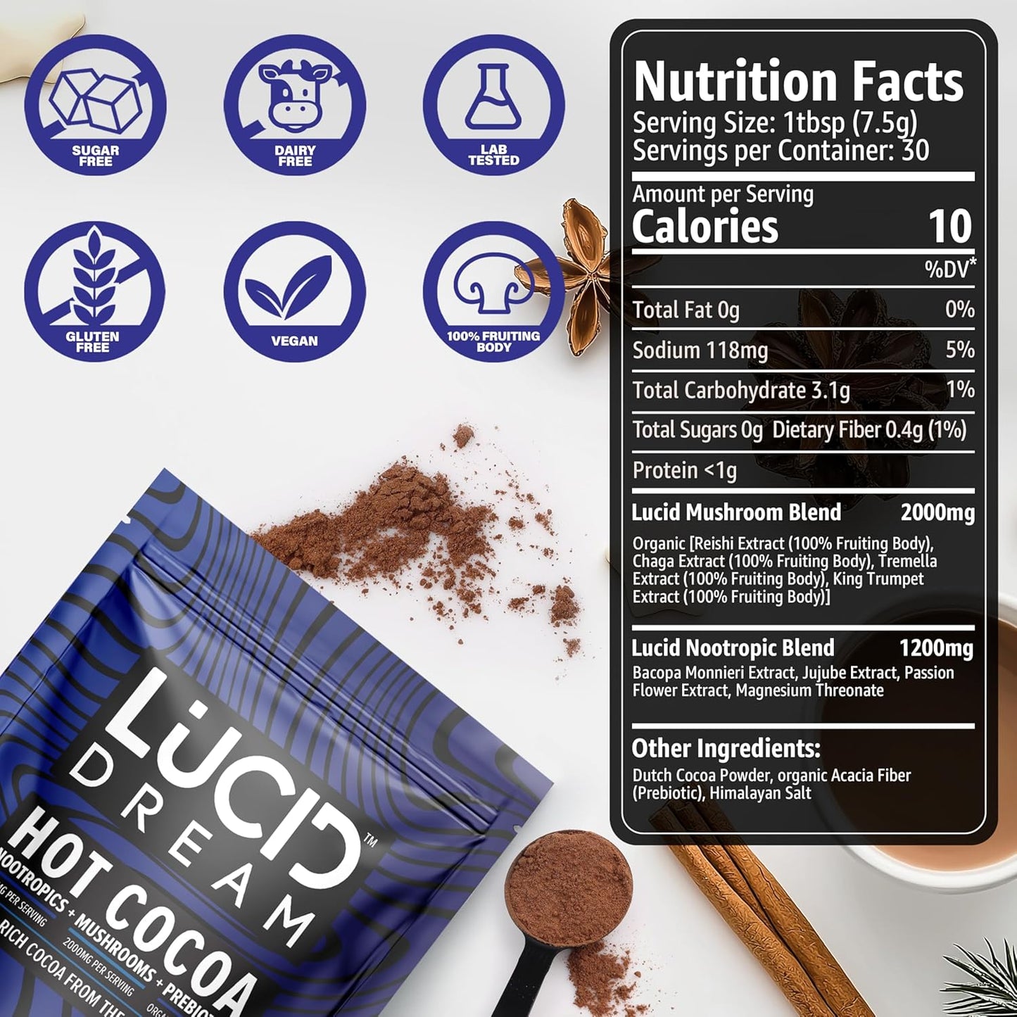 
                  
                    Lucid™ Dream Nootropic+Mushroom Cocoa - Lucid™
                  
                