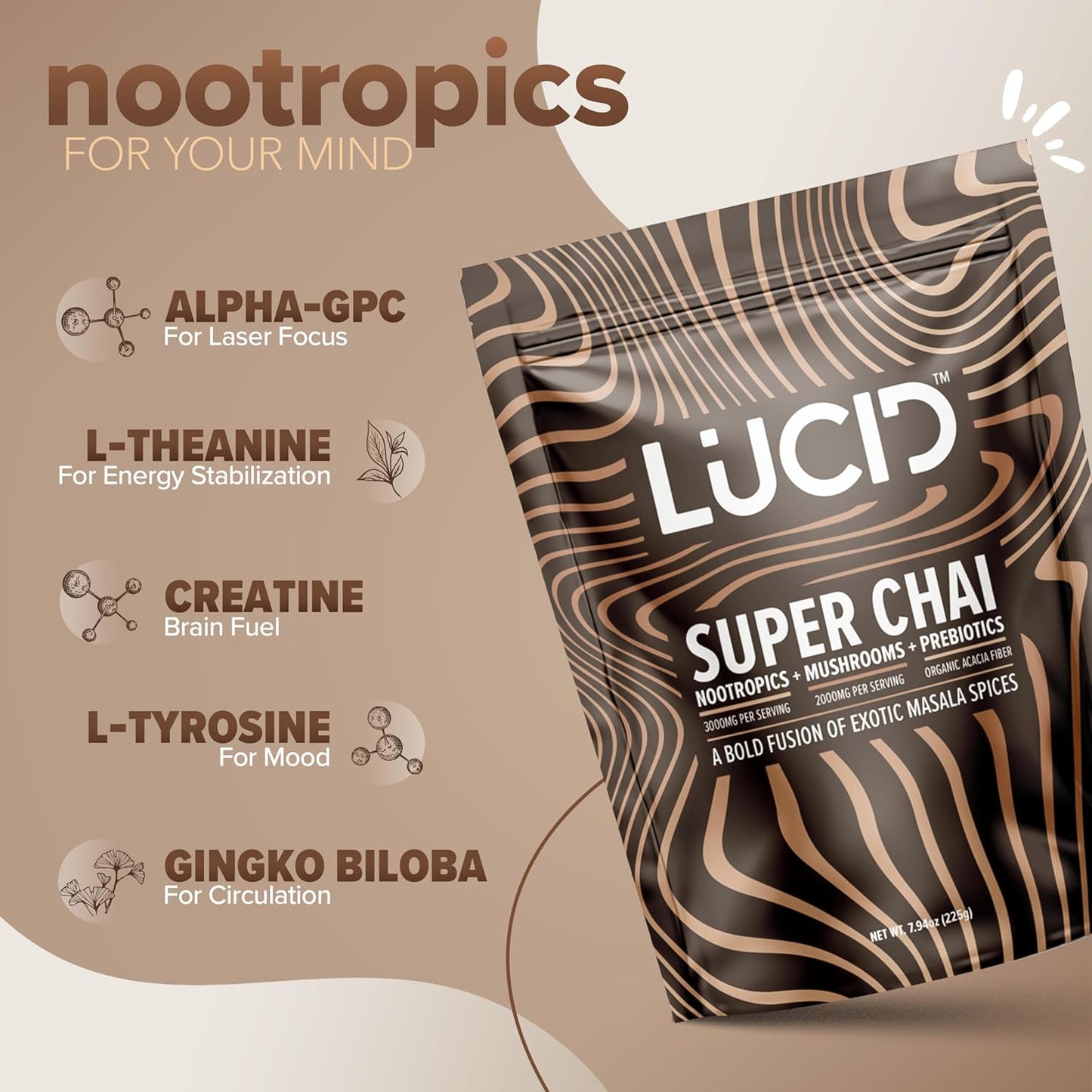 
                  
                    Lucid™ Nootropic+Mushroom Chai - Lucid™
                  
                