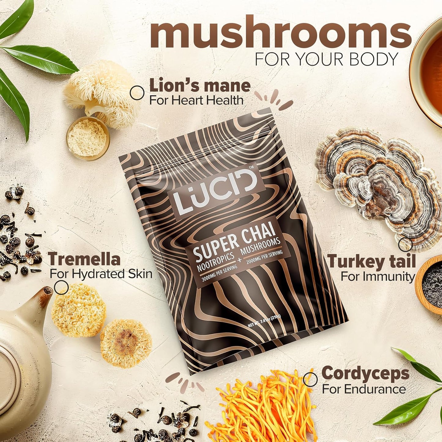 
                  
                    Lucid™ Nootropic+Mushroom Chai - Lucid™
                  
                