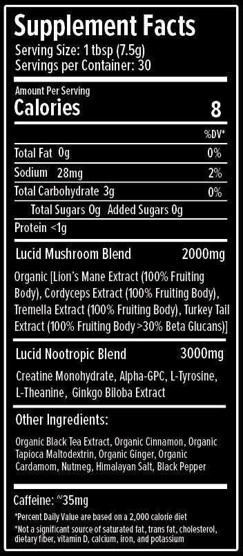 
                  
                    Lucid™ Nootropic+Mushroom Chai - Lucid™
                  
                