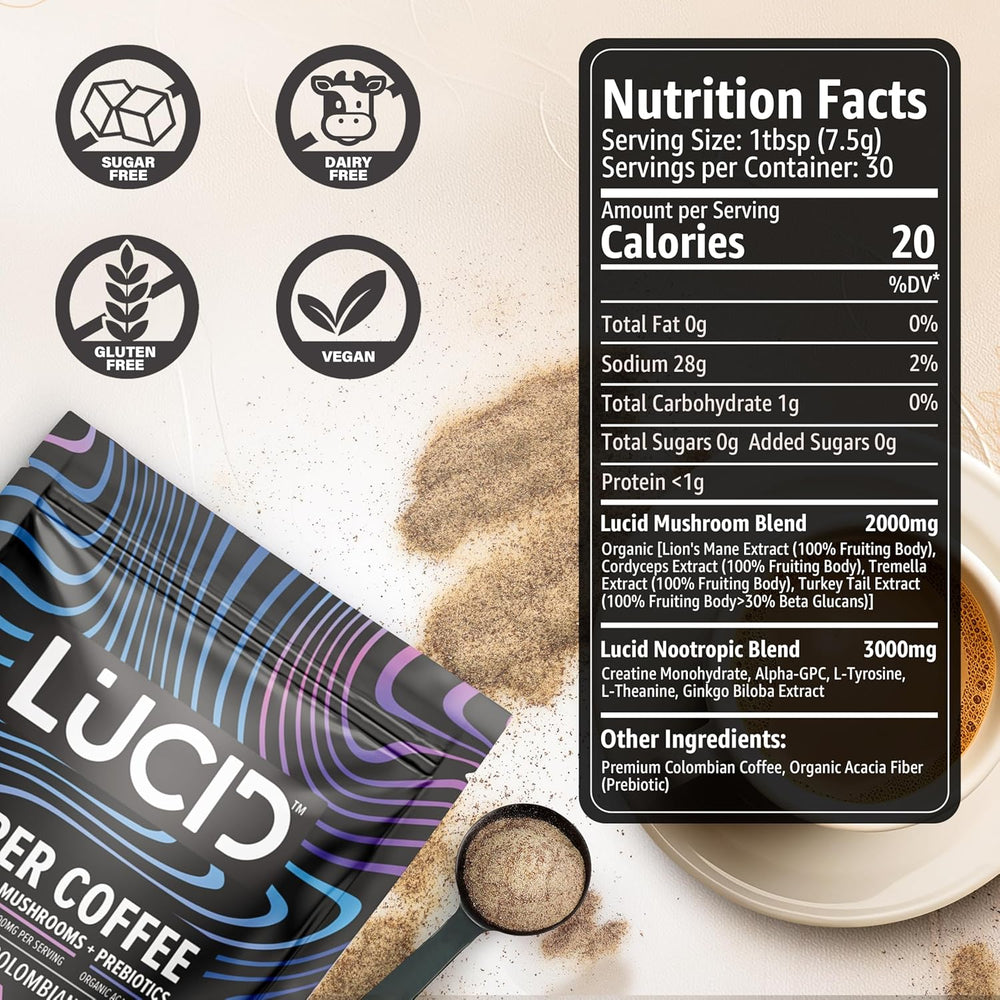 
                  
                    Lucid™ Nootropic+Mushroom Coffee - Lucid™
                  
                