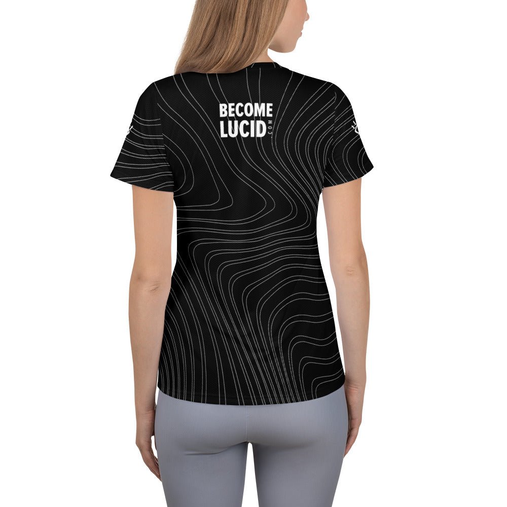 
                  
                    Women's "Black Swirl" Athletic T-shirt - Lucid™
                  
                